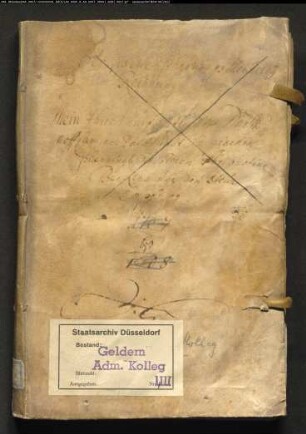 Altes Repertorium der Registratur des Landesadministrationskollegs, angelegt gegen 1800