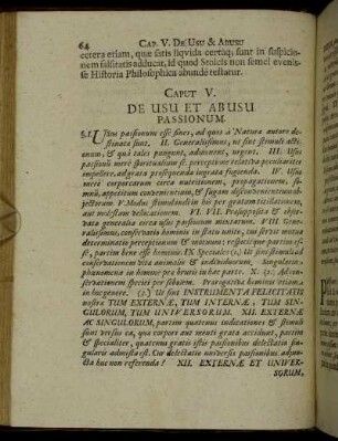 Caput V. De Usu Et Abusu Passionum.