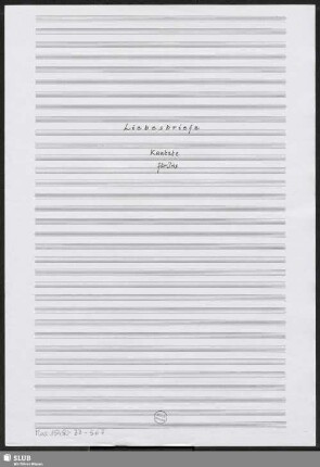 Liebesbriefe - Mus.15480-ZZ-567 : V (12), strings (4), winds (7), stck (6)