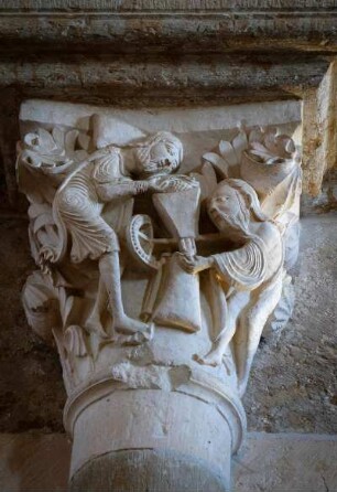Frankreich. Bourgogne. Yonne. Vezelay. Säulenkapitelle