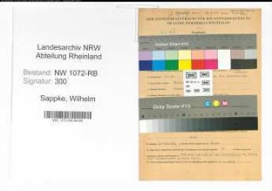 Entnazifizierung Wilhelm Sappke , geb. 01.02.1895 (Angestellter)