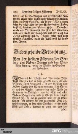Siebenzehende Betrachtung.