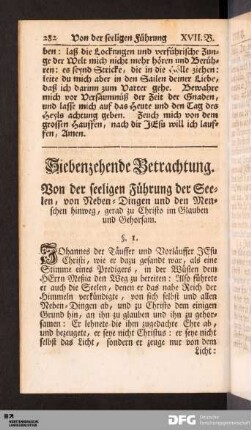 Siebenzehende Betrachtung.