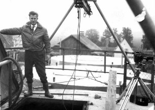 Vorbereitung der Messtechnik auf dem Hochsilo