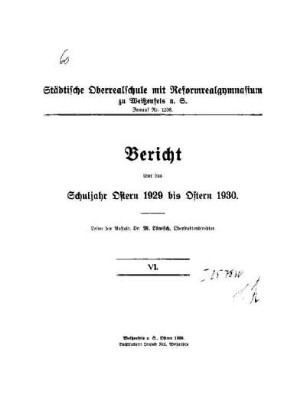 1929/30: Bericht ... - 1929/30