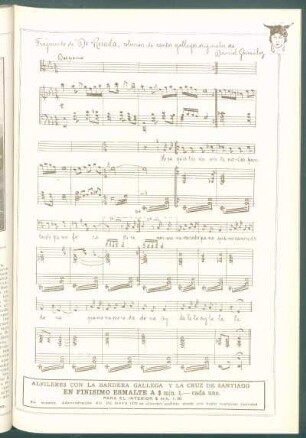 Fragmento de "De Ruada", colección de cantos gallegos originales de Daniel González
