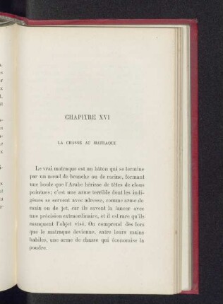 Chapitre XVI La chasse au matraque
