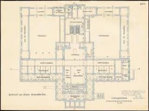 Krematorium: Grundriss Untergeschoss 1:100