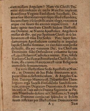 Discvrsvs Theologici De Avgvstissimo Virgini Deiparae Divinitvs Consecrato Sacello Einsidlensi