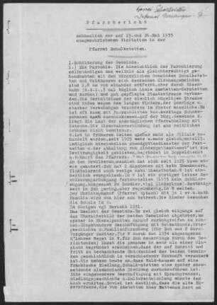 Schalkstetten-Waldhausen: Pfarrbericht 1935