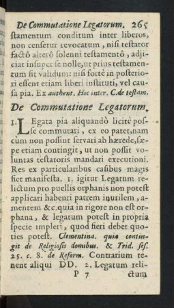 De Commutatione Legatorum