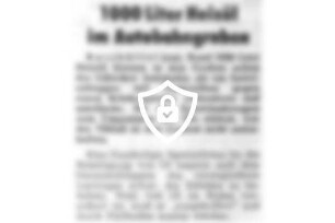 1000 Liter Heizöl im Autobahngraben