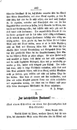 Zur katechetischen Baukunst!