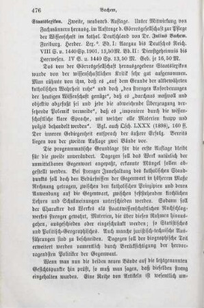 476-478 [Rezension] Staatslexikon; 1. - 2. Band