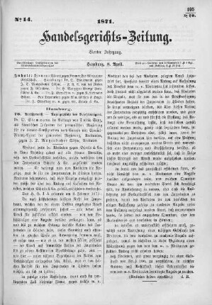 No. 14. 8. April 1871