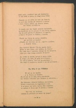 El sol y la tierra