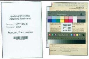 Entnazifizierung Franz Johann Frantzen , geb. 22.03.1895 (Firmeninhaber)