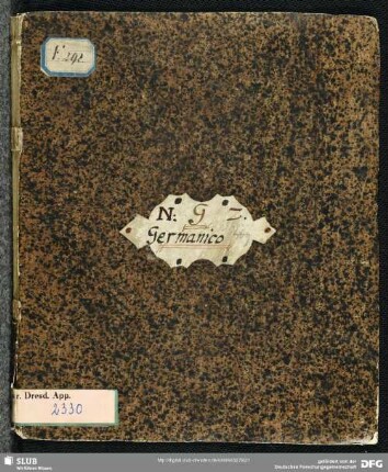 Il trionfo di Germanico proconsolo romano in Germania ovvero La pace generosa trà Germanico ed Arminio principe d'Alemagna - Mscr.Dresd.App.2330