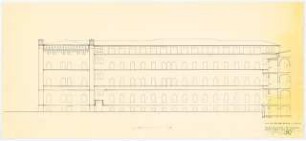 Evangelisches Diakonissenkrankenhaus Bethanien, Berlin-Kreuzberg Umbau. Hauptgebäude: Nordflügel Südansicht 1:200 (Lichtpause von Inv.Nr. 36413)
