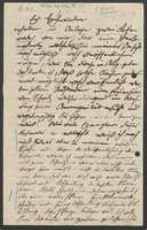 Brief von August Kanitz an Unbekannt