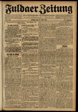 Ausgabe vom Freitag, den 13. Juli 1917.