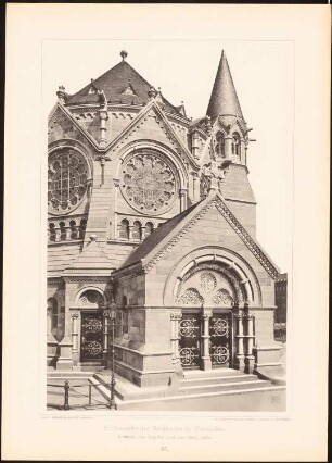 Ringkirche, Wiesbaden: Rückansicht (aus: Moderne Neubauten, 2.Jg., 1895ff, hrsg. W. Kick)