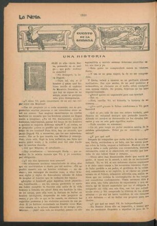 Cuento de la semana : Una historia