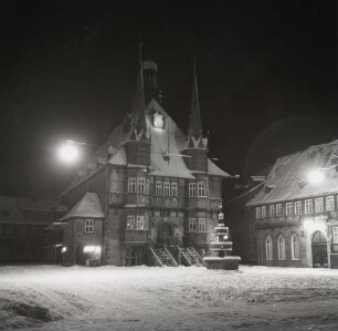 Wernigerode. Rathaus. Winteraufnahme