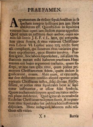 Diss. hist. th. de ritibus sepulchralibus, christianam fidem indicantibus