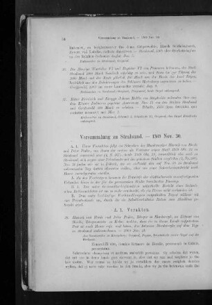 Versammlung zu Stralsund. - 1369 Nov. 30.
