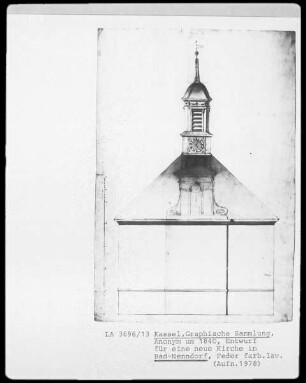 Aufriss einer neuen Kirche in Bad Nenndorf
