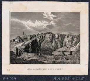 Die große Pinge (Bergbau) bei Altenberg (sächsisches Erzgebirge), aus Schiffners Beschreibung von Sachsen um 1840
