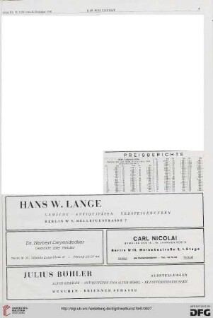 Nr. 51/52 (21. Dez. 1941), S. 3, 4: Preisberichte