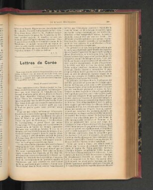 Lettres de Corée.