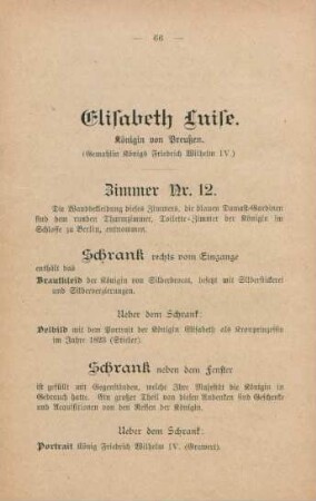 Elisabeth Luise. Königin von Preußen. (Gemahlin Königs Friedrich Wilhelm IV. )