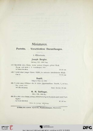 Miniaturen (Nr. 443-553)