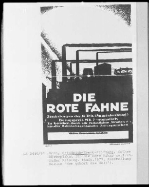 Werbeplakat für die rote Fahne