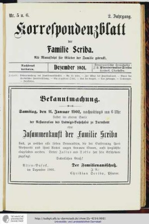 Nr.5 und 6 - Dezember 1901
