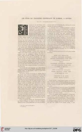 3: Les fêtes du troisième centenaire de Rubens, à Anvers, [2]