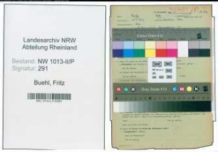 Entnazifizierung Fritz Buehl , geb. 15.06.1922 ()