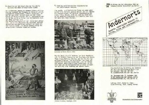 Faltblatt: Andernorts, Aspekte städtischen Wohnens, Ausstellung zum IBA-Berichtsjahr 1984