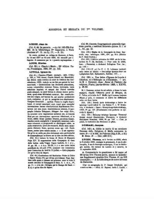 Addenda et Errata du 5me Volume.