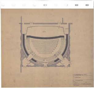 Troost, Paul Ludwig; München, Arcisstr. 12; Führerbau der NSDAP - Konzertsaal, Parkettgeschoss (Grundriss)