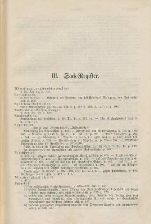 III. Sach-Register.