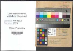 Entnazifizierung Franziska Viess , geb. 23.08.1902 ()