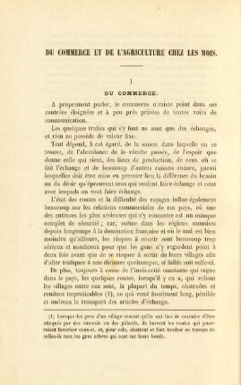 Du commerce et de l'agriculture ches les Mois