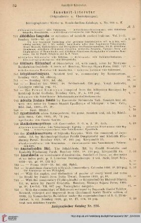 Sanskrit-Literatur (Nr. 739 - 1533)