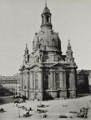 Dresden. Frauenkirche. : Dresden, Frauenkirche. Ansicht von Südwesten