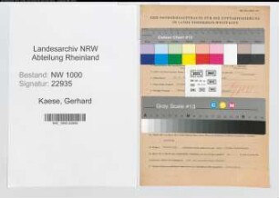 Entnazifizierung Gerhard Kaese, geb. 26.09.1904 (Schulhausmeister)
