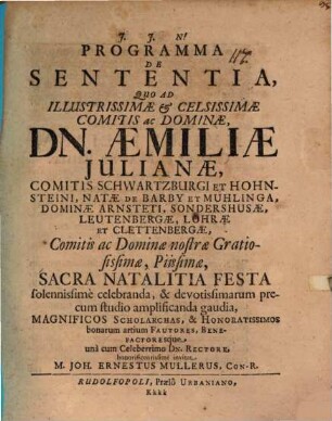 Programma de sententia